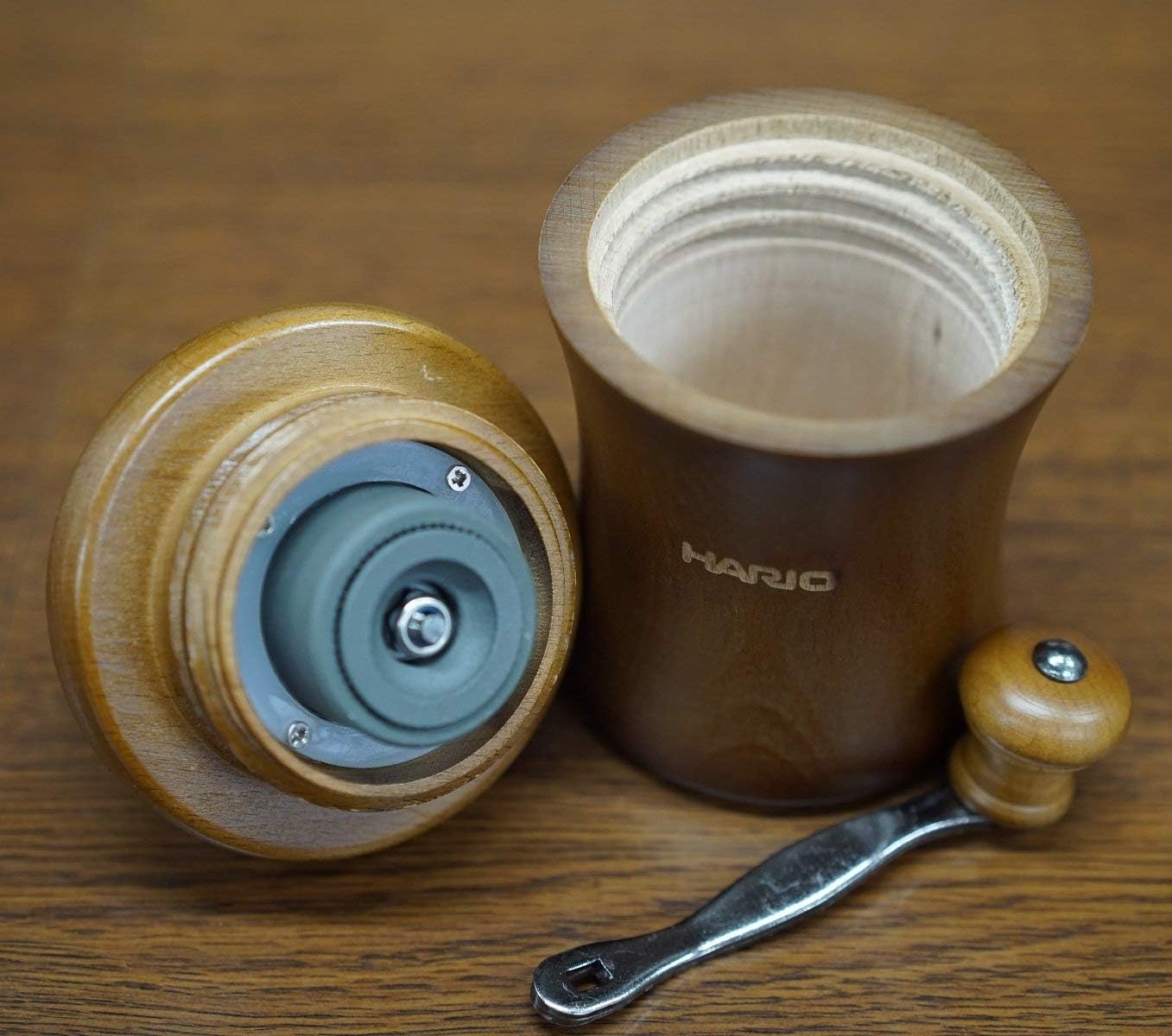 Hario Kopuła młynka do kawy, ceramiczna, brązowa, 11,5 x 8,5 x 21,5 cm